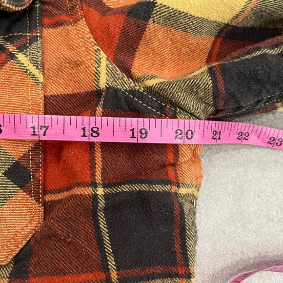 [M]Lucky Brand Checkered Faux Sherpa Lined Shirt Jacket Brown Snap Pockets - Picture 4 of 10
